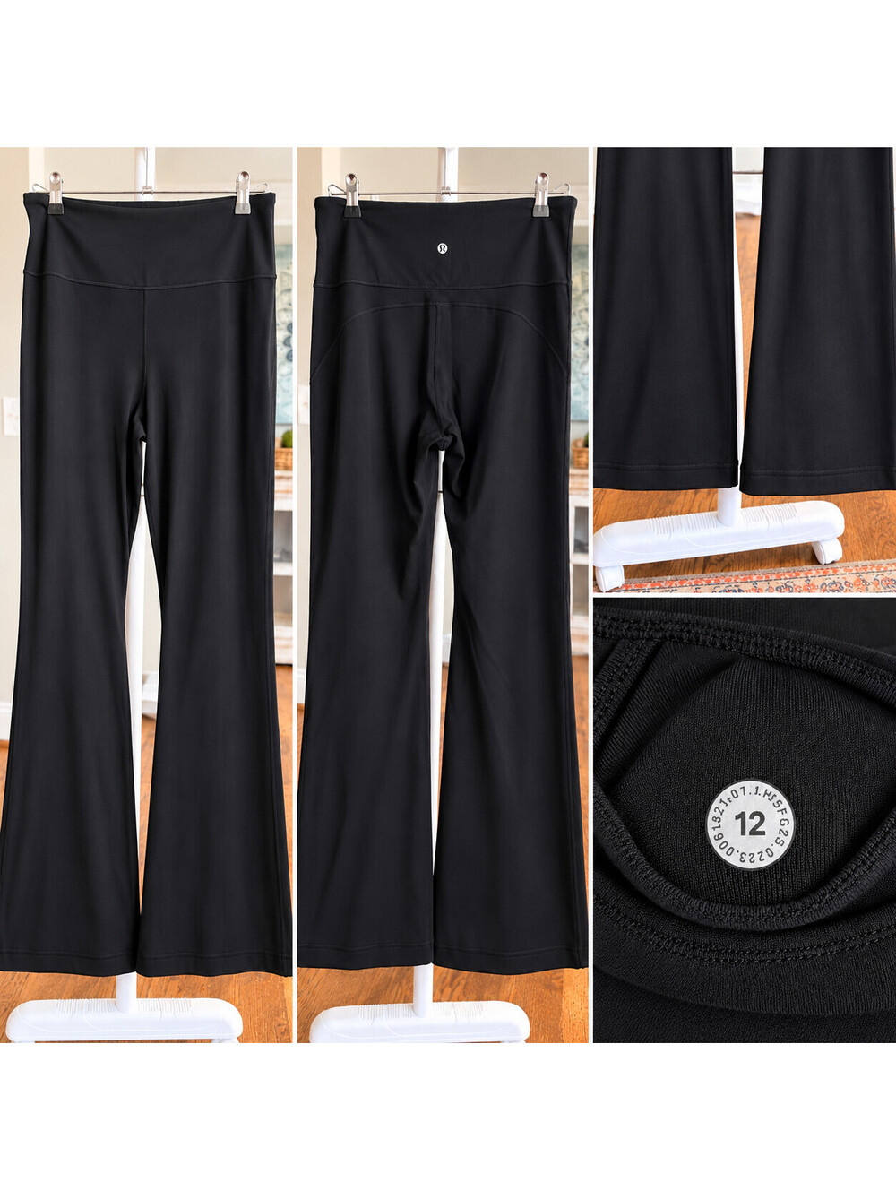 Lululemon Groove Super High Rise Flared Pant Nulu 32.5" Black Size 12 LW5FG2S